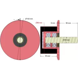 Rol nr. 287 – staal-rubberen steunrol Ø90 mm voor machines van Dewulf | OEM Dewulf 2660029C | fabrikant KiJ