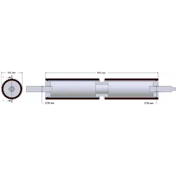 Rol nr. 301 – staal-rubberen aandrijfas Ø122 mm | OEM 187.235.00 | fabrikant KiJ
