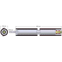 Rol nr. 302 – staal-rubberen aandrijfas Ø104 mm | OEM 165.157.00 | fabrikant KiJ