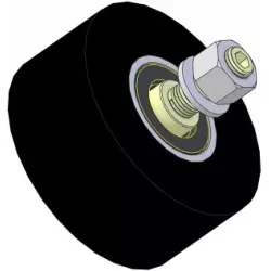 Rol nr. 312 – staal-rubberen steunrol Ø110 mm voor machines van Guaresi | OEM Guaresi P7300572000 | fabrikant KiJ