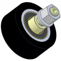 Rol nr. 313 – staal-rubberen steunrol Ø80 mm voor machines van Guaresi | OEM Guaresi P7714120000 | fabrikant KiJ