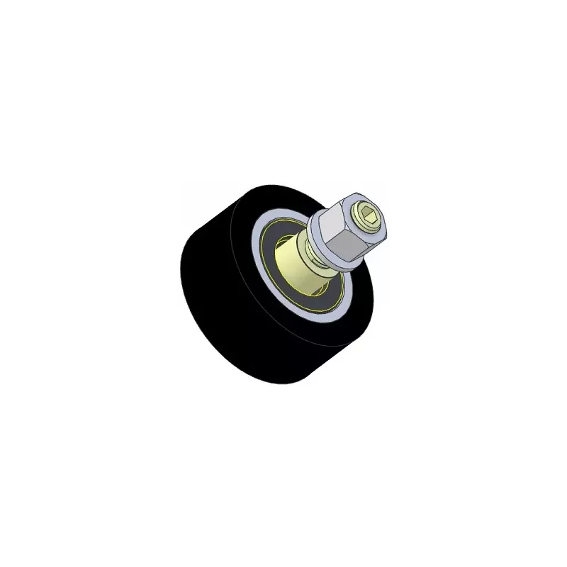 Rol nr. 313 – staal-rubberen steunrol Ø80 mm voor machines van Guaresi | OEM Guaresi P7714120000 | fabrikant KiJ