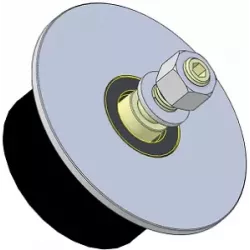 Rol nr. 314 – staal-rubberen steunrol Ø90 mm voor machines van Guaresi | OEM Guaresi P7708050000 | fabrikant KiJ