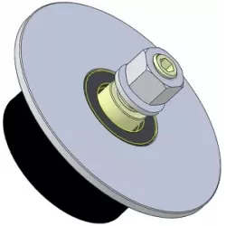 Rol nr. 315 – staal-rubberen steunrol Ø80 mm voor machines van Guaresi | OEM Guaresi P7755190000 | fabrikant KiJ