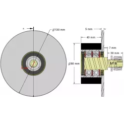 Rol nr. 315 – staal-rubberen steunrol Ø80 mm voor machines van Guaresi | OEM Guaresi P7755190000 | fabrikant KiJ