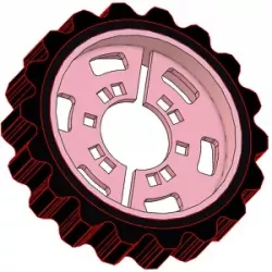 Rol nr. 320 – staal-rubberen aandrijfrol Ø263 mm, steek 40 mm, voor machines van Grimme | OEM Grimme 076.04048 | fabrikant KiJ