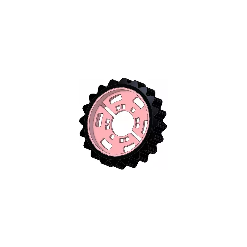 Rol nr. 321 – staal-rubberen aandrijfrol Ø258 mm, steek 35 mm, voor machines van Grimme | OEM Grimme 076.04047 | fabrikant KiJ