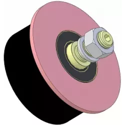 Rol nr. 324 – staal-rubberen steunrol Ø110 mm voor machines van Sandei | OEM Sandei D0022 | fabrikant KiJ