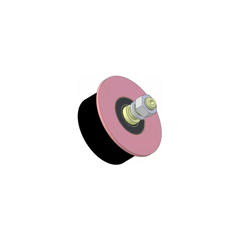 Rol nr. 324 – staal-rubberen steunrol Ø110 mm voor machines van Sandei | OEM Sandei D0022 | fabrikant KiJ