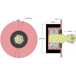 Rol nr. 325 – staal-rubberen keerrol Ø100 mm voor machines van Sandei | fabrikant KiJ