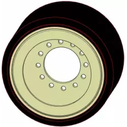 Rol nr. 343 (alleen revisie) – revisie: rol Ø360 mm | OEM 0007500240 | fabrikant KiJ