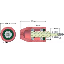 Rol nr. 31 – geleiderol Ø64 mm voor machines van Grimme | OEM Grimme 20006349 | fabrikant KiJ