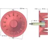 Rol nr. 41 – gietijzeren keerrol Ø172 mm, steek 40 mm, voor machines van Stoll | OEM Stoll 0071590, 0190550 | fabrikant KiJ