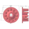 Rol nr. 48 – gietijzeren aandrijfrol Ø145 mm, steek 44 mm | fabrikant KiJ