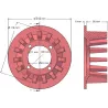 Rol nr. 52 – gietijzeren aandrijfrol Ø178 mm, steek 40 mm, voor machines van Grimme | OEM Grimme 006.00031 | fabrikant KiJ