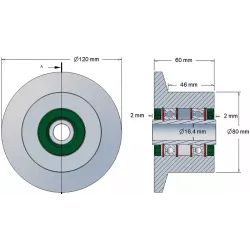 Rol nr. 59 – stalen keerrol Ø80 mm voor machines van Reekie | OEM Reekie RSS1138 | fabrikant KiJ