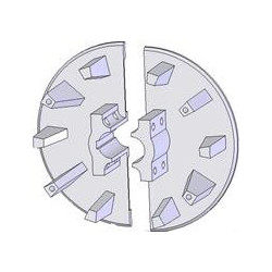 Rol nr. 60 – gietijzeren aandrijfrol Ø238 mm, steek 40/80 mm | OEM 000.00345 | fabrikant KiJ