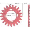 Rol nr. 73 – gietijzeren aandrijfrol Ø295 mm, steek 40 mm, voor machines van Grimme | OEM Grimme 200.06504, 006.00294 | fabrikant KiJ