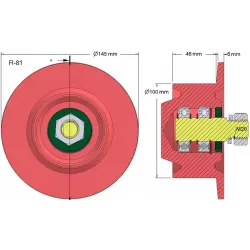 Rol nr. 81 – stalen keerrol Ø100 mm voor aardappelrooier Anna Z644 | OEM Anna 564421016 | fabrikant KiJ