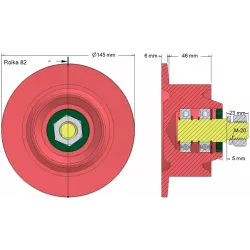 Rol nr. 82 – keerrol Ø100 mm voor aardappelrooier Anna Z644 | OEM Anna 5644-21-025, 5644-60-022 | fabrikant KiJ