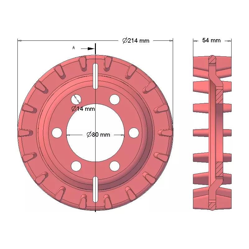 Rol nr. 87 – gietijzeren aandrijfrol voor rooier Z-609 | OEM 5609110100 | fabrikant KiJ