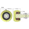 Rol nr. 89 – gietijzeren kloprol Ø72 mm voor aardappelrooier Anna Z644 | OEM Anna 5644-51-096 | fabrikant KiJ