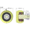 Rol nr. 90 – gietijzeren rol Ø72 mm voor machines van Wuhlmaus | OEM Wuhlmaus 5644-33-002, 000.03.005.00 | fabrikant KiJ
