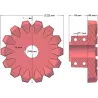Rol nr. 95 – gietijzeren aandrijfrol Ø222 mm, steek 42 mm | fabrikant KiJ