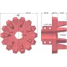 Rol nr. 96 – gietijzeren aandrijfrol Ø168 mm, steek 42 mm | fabrikant KiJ