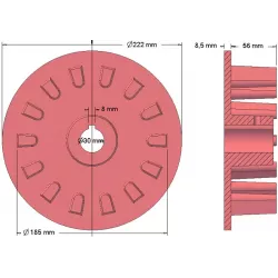 Rol nr. 99 – aandrijfrol Ø185 mm | fabrikant KiJ
