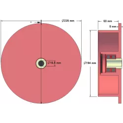 Rol nr. 116 – gietijzeren keerrol Ø192 mm voor machines van Grimme | OEM Grimme 200.42985 | fabrikant KiJ
