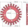 Rol nr. 128 – gietijzeren rol Ø295 mm, steek 60 mm, voor machines van Grimme | OEM Grimme 006.00295, 200.06503 | fabrikant KiJ