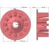 Rol nr. 130 – gietijzeren aandrijfrol Ø140 mm, steek 40 mm, voor machines van Grimme Europa Standard | OEM Grimme 006.00089 | fabrikant KiJ