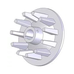Rol nr. 131 – gietijzeren aandrijfrol Ø145 mm, steek 44 mm, voor machines van Grimme | OEM Grimme 006.00077, 006.00076 | fabrikant KiJ