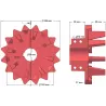 Rol nr. 142 – gietijzeren aandrijfrol Ø180 mm, steek 40 mm | fabrikant KiJ