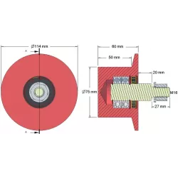 Rol nr. 145 – gietijzeren keerrol Ø75 mm | OEM 6.32.00-2 | fabrikant KiJ