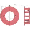 Rol nr. 170 – gietijzeren aandrijfrol Ø251 mm, steek 35 mm | fabrikant KiJ
