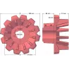 Rol nr. 172 – gietijzeren aandrijfrol Ø170 mm, steek 50 mm | fabrikant KiJ