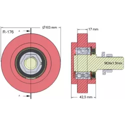 Rol nr. 176 – steunrol | OEM 036241/1 | fabrikant KiJ