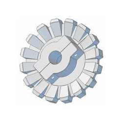 Rol nr. 182 – gietijzeren aandrijfrol Ø189 mm, steek 36/40 mm | fabrikant KiJ