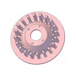 Rol nr. 196 – gietijzeren aandrijfrol Ø230 mm, steek 36 mm, voor machines van Wuhlmaus | fabrikant KiJ