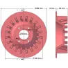 Rol nr. 196 – gietijzeren aandrijfrol Ø230 mm, steek 36 mm, voor machines van Wuhlmaus | fabrikant KiJ