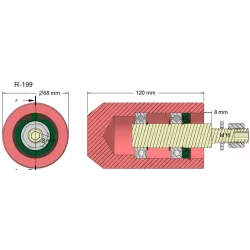 Rol nr. 199 – geleiderol Ø68 mm voor machines van Grimme | OEM Grimme 200.06349 | fabrikant KiJ