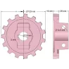 Rol nr. 201 – gietijzeren rol Ø124 mm | OEM 5642-63-050, 5642-63-049, 000.10.009.00 | fabrikant KiJ