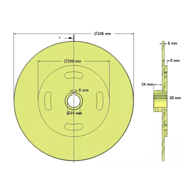 Rol nr. 217 – stalen rol Ø336 mm | fabrikant KiJ