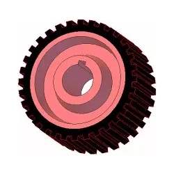 Rol nr. 3a – gietijzer-rubberen aandrijfrol Ø145 mm voor machines van Grimme | OEM Grimme 076.01046 | fabrikant KiJ