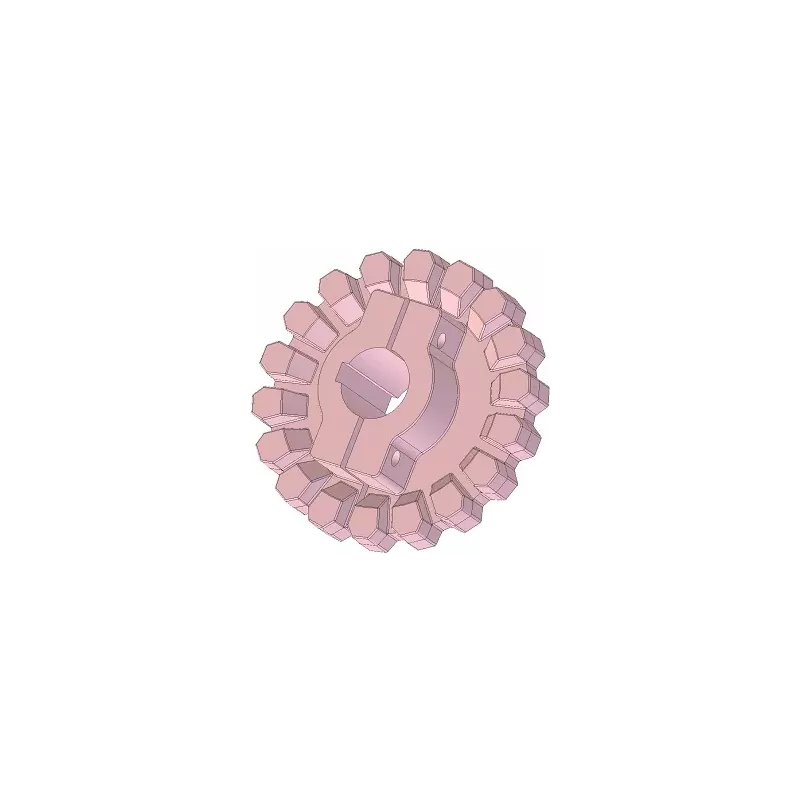 Rol nr. 288 – gietijzeren aandrijfrol Ø204 mm, steek 33 mm | fabrikant KiJ