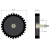 Rol nr. 4 – staal-rubberen loofinvoerrol Ø195 mm voor machines van Grimme | OEM Grimme 200.05168 | fabrikant KiJ