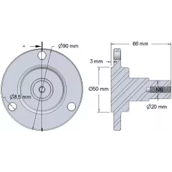 Rol nr. 300 – stalen rolnaaf Ø50 mm voor machines van Dewulf | OEM Dewulf 7010914 | fabrikant KiJ