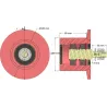 Rol nr. 316 – stalen keerrol Ø80 mm voor machines van Guaresi | OEM Guaresi P7755190000 | fabrikant KiJ